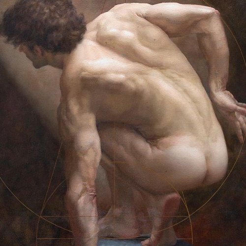 antonio-m:‘Miletus’, 2015. by Shane Wolf. (Painting and preparatory drawing).  Artist was both model and painter for this work. oil on canvas