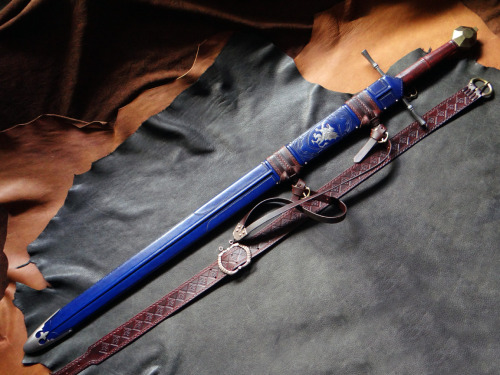 A recently completed scabbard commission for the Albion Count.