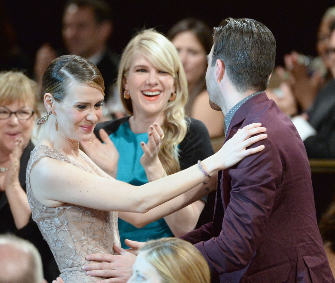 gasstation:  Sarah Paulson, Zachary Quinto and Lily Rabe at the Critics’ Choice