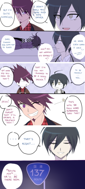 Saihara : Momota-kun is a good driver… when Ouma-kun isn’t around.