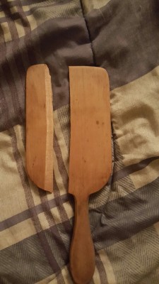 quiet&ndash;dominance:  So last weekend was Impact. @theruleset was feeling a little under the weather so I had to get my butt spanked elsewhere. As some of you may know from my previous blog, I made this paddle by hand from a piece of solid oak. I had