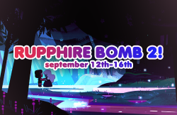 rupphirebomb:  another rupphire bomb!!to celebrate the anniversary of the bomb!! as was before, you can submit fanmixes, art, fanfic, graphics, and just about anything you can think of with the tag #rupphirebomb and this blog will reblog your fanworks!