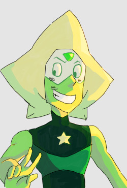 Allwithinilly:    Crystal Gem Peridot! I Kinda Wanna See Her With A Star-Shaped Hair.