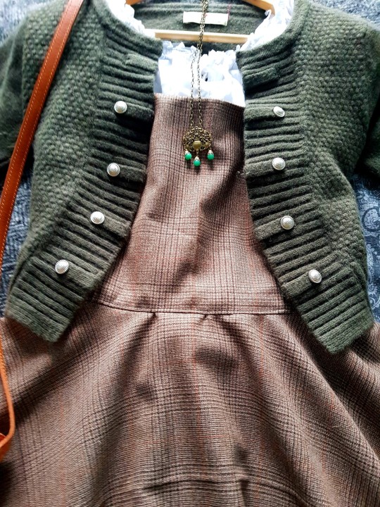 cheapieclassic:Hello friends :“) I’ve missed you!Here’s my most recent make - a tailored wool pinafore inspired by all the pinafore action in Queens Gambit♟ It has a new bodice style and is my 2nd time sewing with worsted wool 🐑🐑🐑