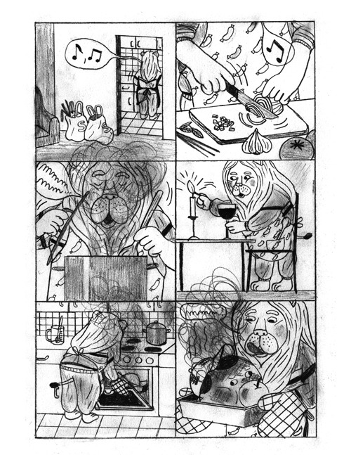 Aisha Franz’s comic for the bilingual comics anthology Gang Bang Bong 2. Published in 2011, th