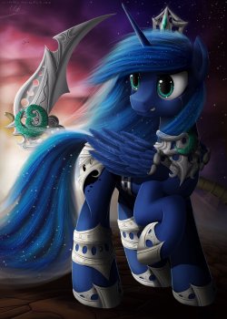 that-luna-blog:  Princess Luna by michellka Yes… It is Luna… Again… Art for the project “Equestria epic”.  Oooo~!