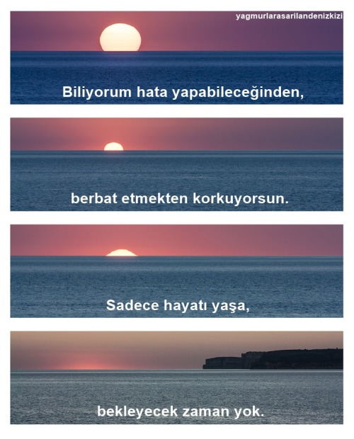 Kaybetmek için erken, sevmek için çok geç.