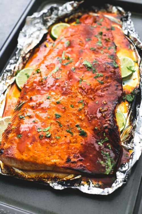 Baked Honey Sriracha Lime Salmon