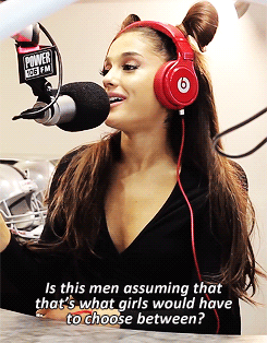 dailyarianagifs:Interviewer: “If you could