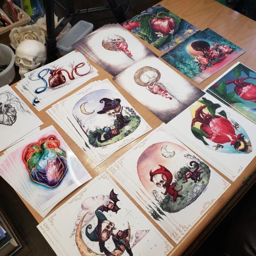 Printing out a ton of mini prints for this weekend’s art event on Saturday 19th for “My 