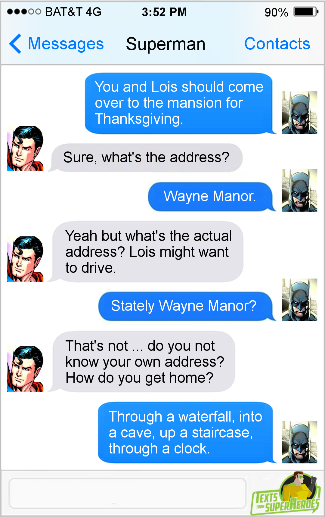 fromsuperheroes:  Texts From Superheroes: Best of Thanksgiving  Nude Sword Day needs