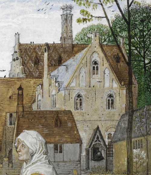 Master of the Houghton Miniatures - The Visitation (c. 1485). Detail.