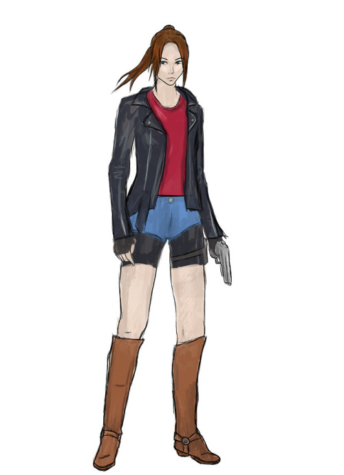 Claire Redfield outfit concept art