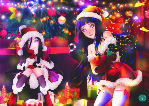  This is my Christmas commemorative artwork from Naruto. My favourite female characters of the serie