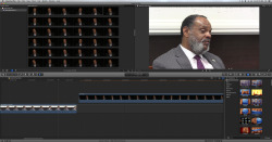 Editing an interview with alum and former trustee Ralph Thomas.