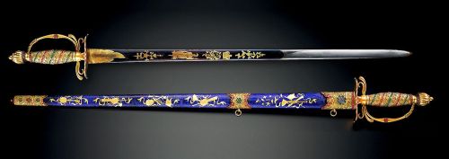 art-of-swords:Chinese ‘Imperial Tribute’ Dress Sword of European DesignDated: circa 1795