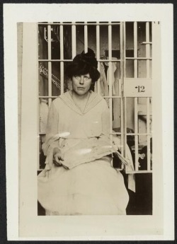 &lsquo;Night of Terror&rsquo; on Nov. 15, 1917- Lucy Burns hands were chained to the cell bars above her head and left hanging! All through the night, bleeding and gasping for air. I am WOMAN I WILL VOTE!