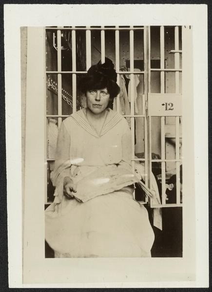 ‘Night of Terror’ on Nov. 15, 1917- Lucy Burns hands were chained to the cell bars above her head and left hanging! All through the night, bleeding and gasping for air. I am WOMAN I WILL VOTE!