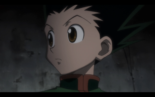 Gon is trying to keep Killua and himself distracted so they don’t get down too much by rambling a bi