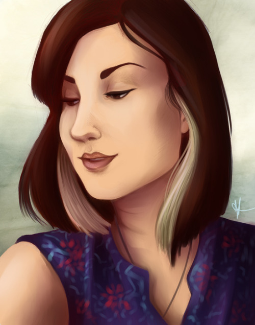 kylafrank: So I started a picture of my lovely friend Sarah a while back, and now that school i