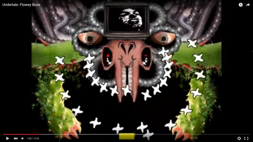 Idk if anyone has noticed this before but if you flip this frame of Photoshop  Flowey's tv face (the same frame that used to be Toby's Twitter pfp) and  invert the colors
