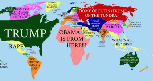 unfugbilder:Trumps Landkarte - Donald Trumps map