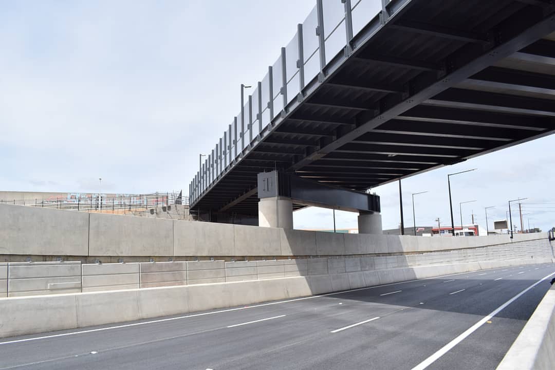 The train bridge over the new South Road lowered motorway 23/09/18 #adelaide #infrastructure #dslrphotography (at Adelaide, South...