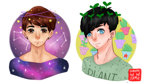 spaceboy!dan and plantboy!phil  .･ﾟﾟ･(／ω＼)･ﾟﾟ･.if you repost pls add credit. thank you!