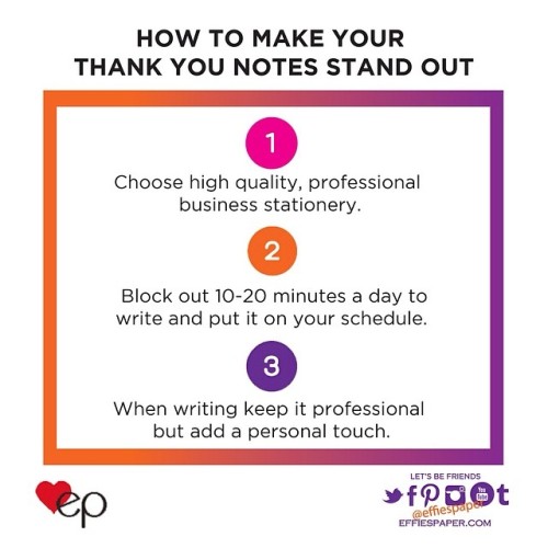 Check out the best ways to stick out when writing a thank you note. http://www.usatoday.com/story/money/personalfinance/2014/03/22/money-quick-tips-handwritten-note/6710895/ #infographic #thankyounote #stationery #stationary #professional #personal...