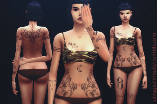 Long time no see <3 Here i threw something together real quick.Indie Babe tattoo comes in light s
