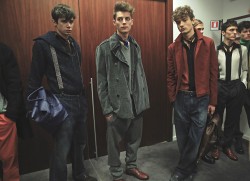 fagunt:  Cole Mohr and Janis Ancens backstage at Bottega Veneta autumn/winter 2015 by Paolo Musa