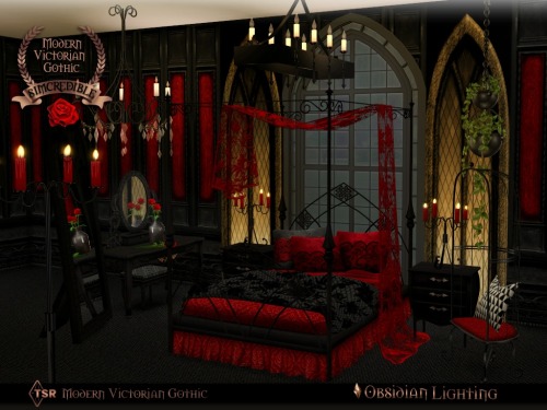 Obsidian Lighting By SIMcredible!designs | Available at TSR. Part of ‘Modern Victorian Gothic&