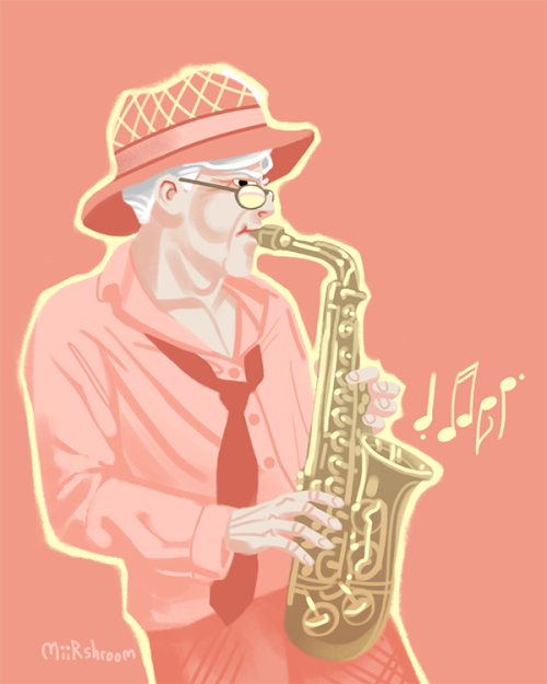 miirshroom-art - Sam Goldstein the Sax Playing Man!(from...