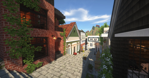 a street, some interior (minecraft)