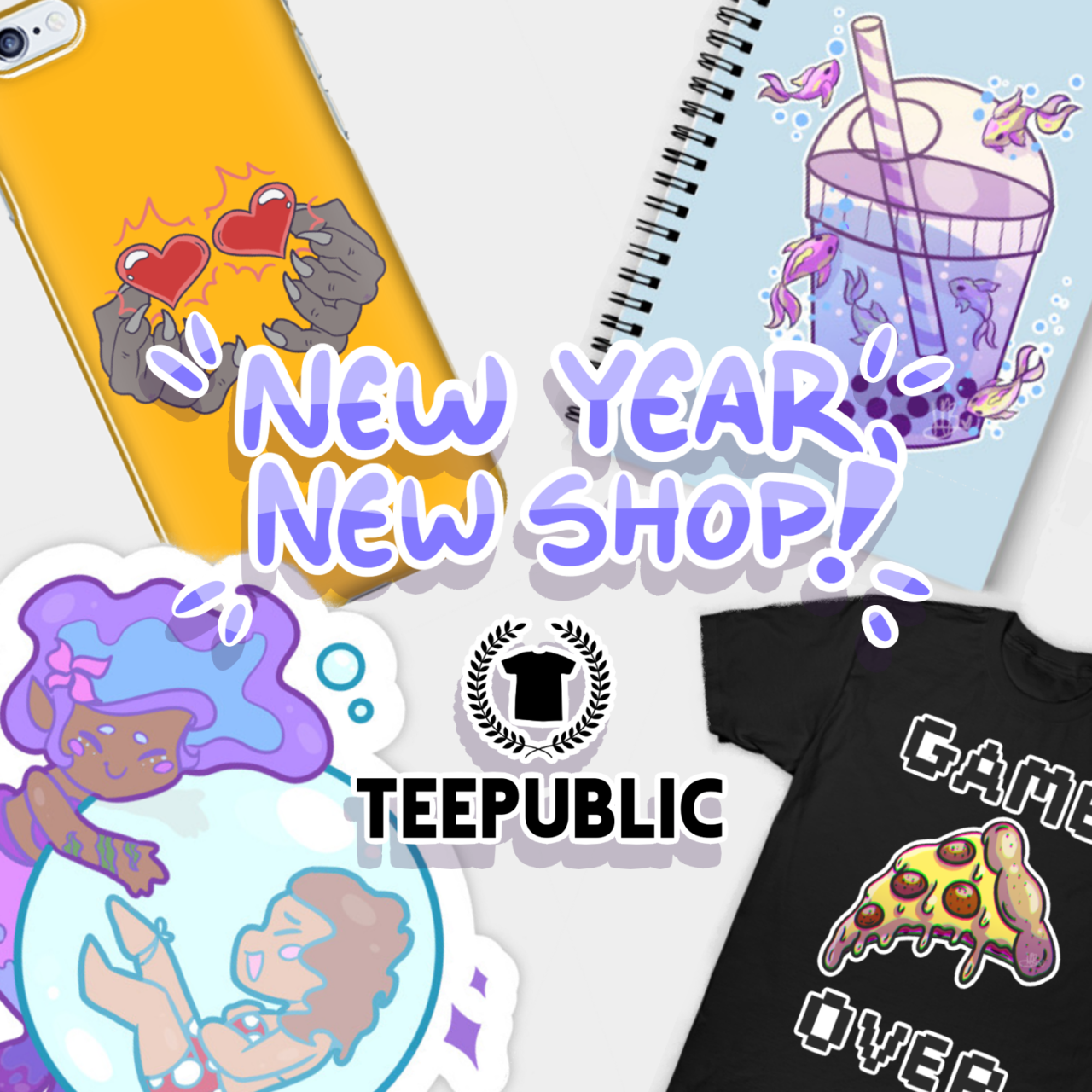 christmas fnaf security breach gregory and moondrop from TeePublic