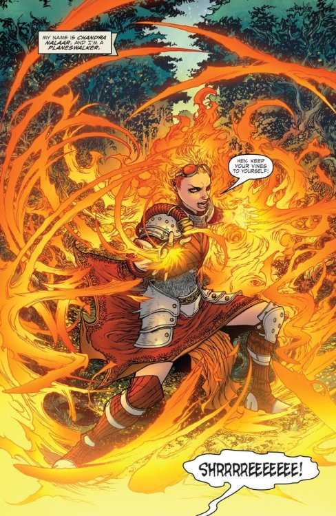 Planeswalker and pyromancer Chandra Nalaar will fight against threats both old and new, as well as h