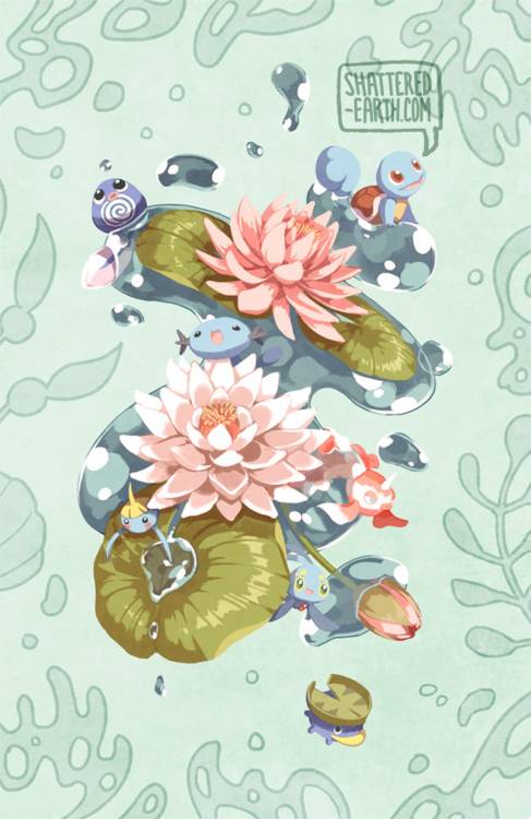  Floral Pokemon Posters made by Susan Lau 