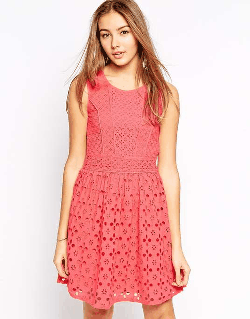 Yumi Dress with Broderie Skirt