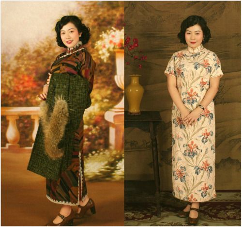 China antique fashion, mostly qipao旗袍 in minguo style in early times of 20th century. Photos by 潤熙陳C