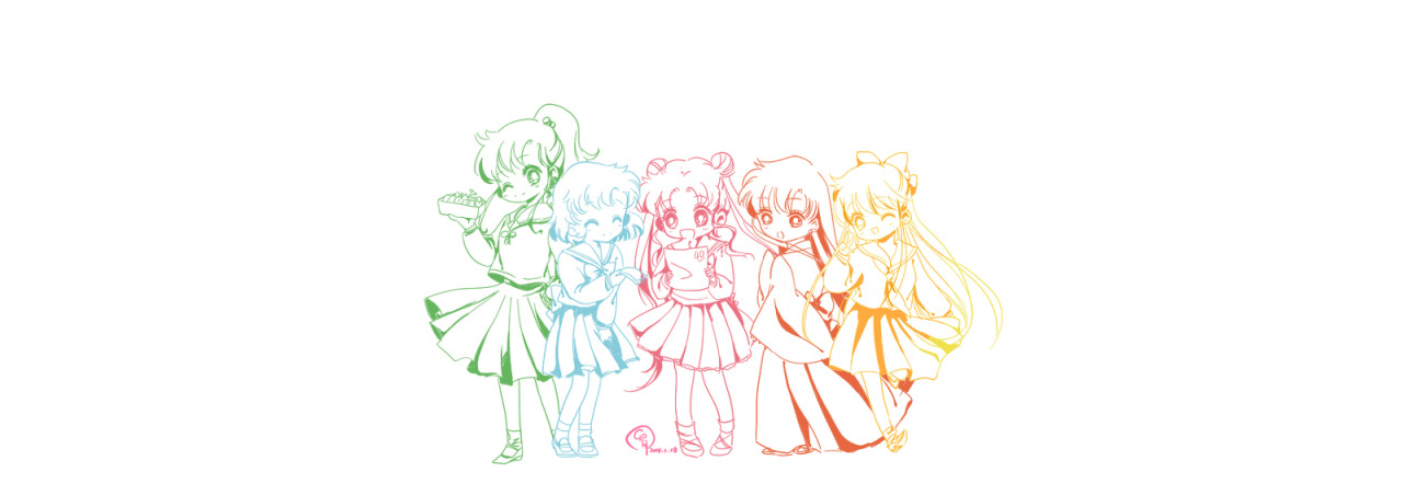 girlsbydaylight:  セーラー戦士の友達 by 羽淵卯月 on pixiv 