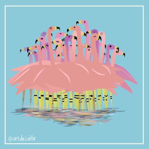 a group of flamingos is called a flamboyance and if that isn’t just the most fitting name I do