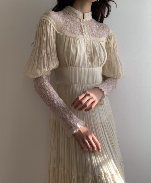 ruched:Gunne Sax1970s Prairie Dresses