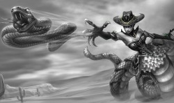 Monochromatic Splash Art:  Desperada Cassiopeia