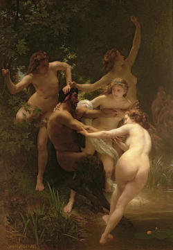 pelusian: Nymphs and Satyr, 1873   William-Adolphe