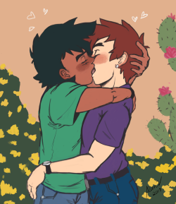 lousy-coffee:Shipping Meme #6- Passionate Kiss I did palletshipping and placed them in my latino au 😊