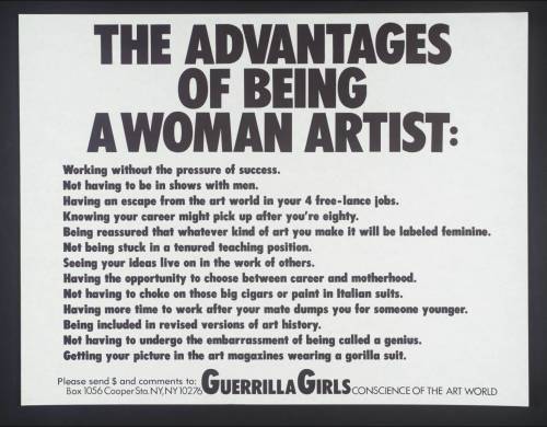 phoebebishopwright:Guerrilla Girls.Untitled.Since their inception in 1984 the Guerrilla Girls have b