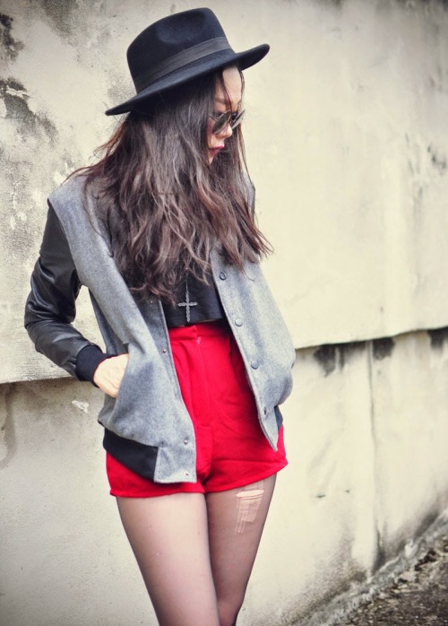 fashionmylegs: Fashionmylegs Style Picks  Red Shorts - Younghungryfree Crop Top - H&a