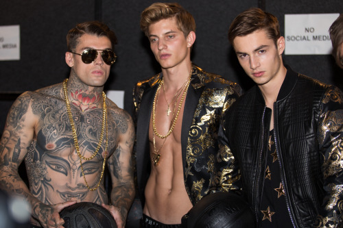 boyzoo:  Stephen James, Benjamin Benedek, Ivo Buchta backstage at Philipp Plein S/S 2017 by Jake Hateley (x)