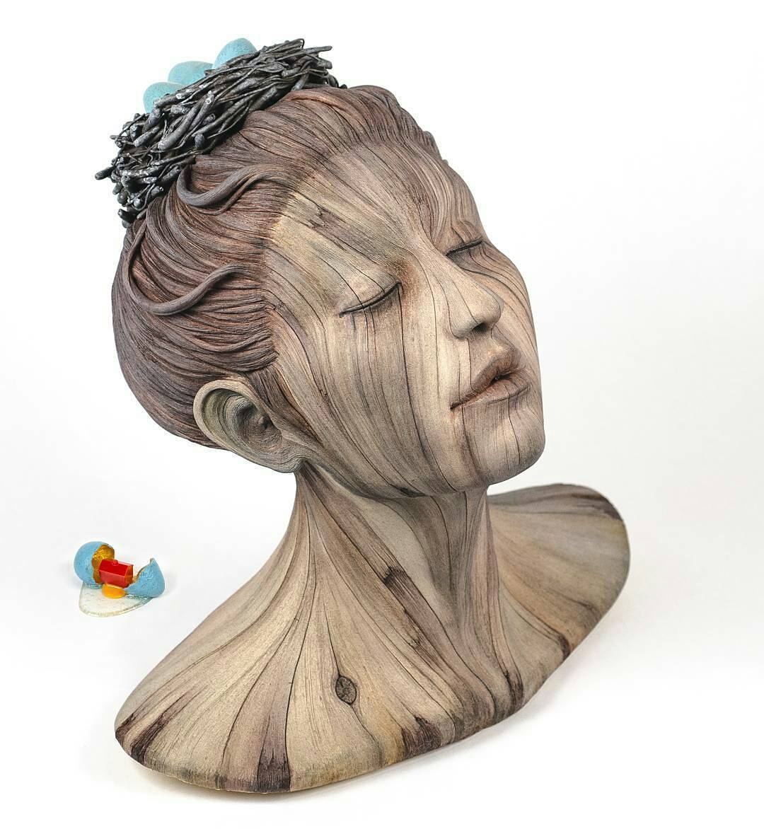 crossconnectmag:   Ceramic Sculptures That Look Like Wood by Christopher David White 