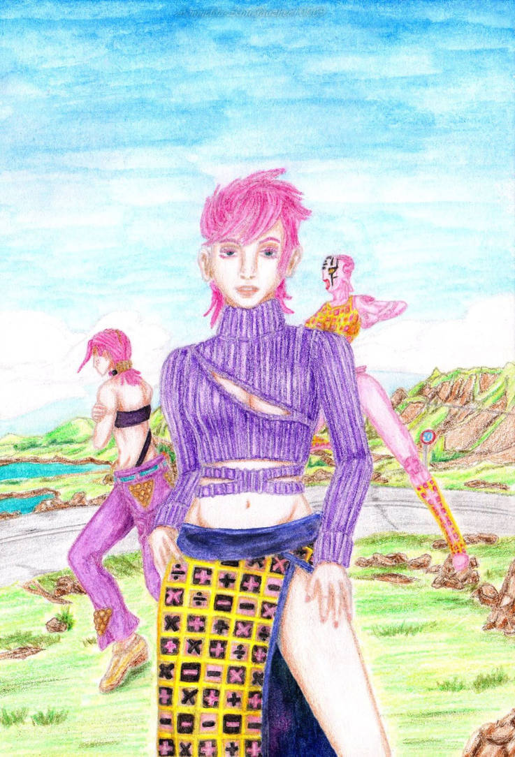 How do I look? (JJBA: Vento Aureo) by Ammelda-Aini
And Narancia took the photograph of her.
I have had this idea for a long time and since Doppio and Spice Girl already appeared in the new opening clip of Golden Wind, I think it’s okay to implement...